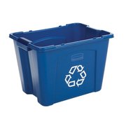 RUBBERMAID Recycling Tote Blue 14G 571473BLUE